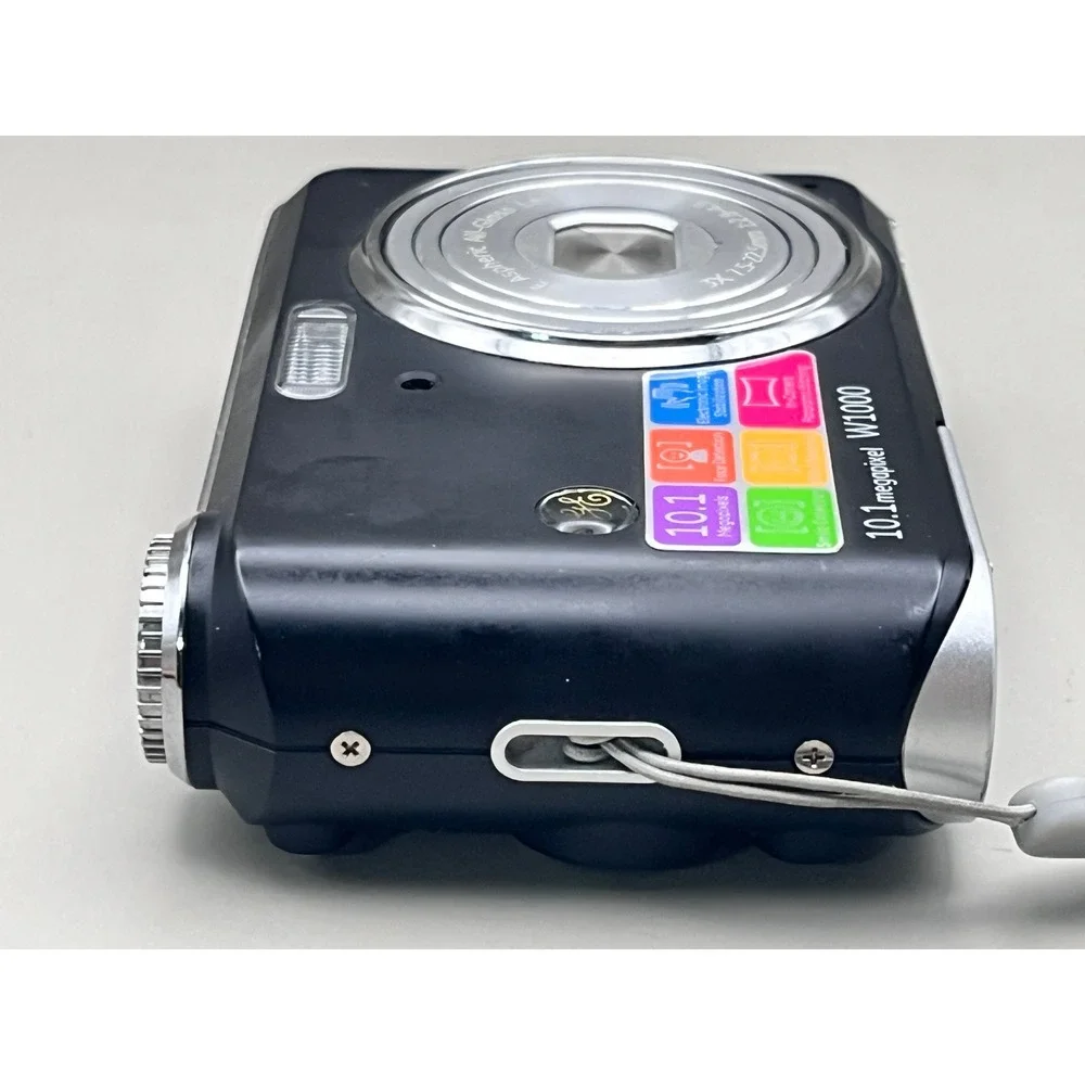 GE W1000 Digital Camera Black 10.1MP 3x Optical Zoom Compact‎ Point and Shoot